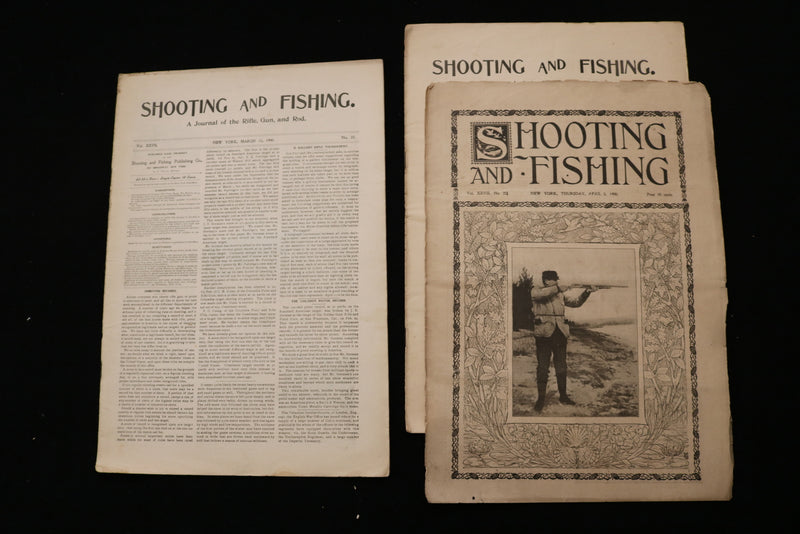 1900 SHOOTING AND FISHING MAGAZINE - LOT OF 21 - O 3697