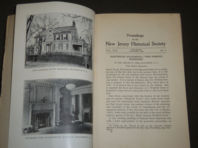 1928-1954 PROCEEDINGS OF THE NEW JERSEY HISTORICAL SOCIETY LOT OF 2 - O 1662G