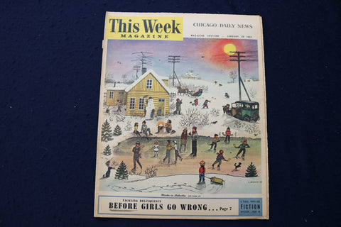 1955 JAN 29 THIS WEEK MAGAZINE - GRACE KELLY ARTICLE AND PHOTO - E 22976