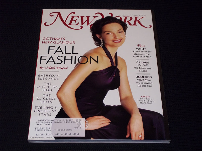 2003 SEPTEMBER 1 NEW YORK MAGAZINE - ASHLEY JUDD FRONT COVER - E 17120