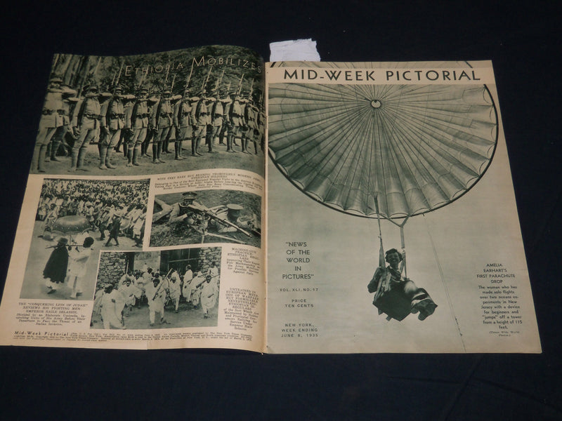 1935 JUNE 8 MID-WEEK PICTORIAL MAGAZINE SECTION - QUEEN MARY - WADLOW - NP 4520