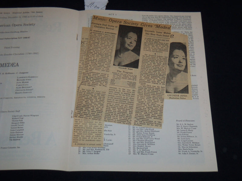 1966-1967 CARNEGIE HALL DIAMOND JUBILEE PROGRAM - 75TH SEASON - J 8920