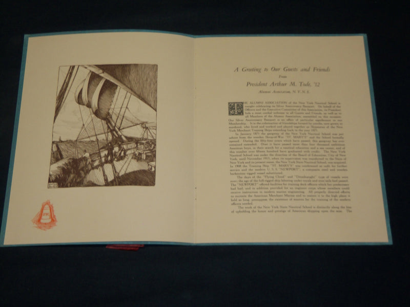 1929 NY NAUTICAL SCHOOL SILVER ANNIVERSARY BANQUET PROGRAMS LOT OF 3 - J 5891