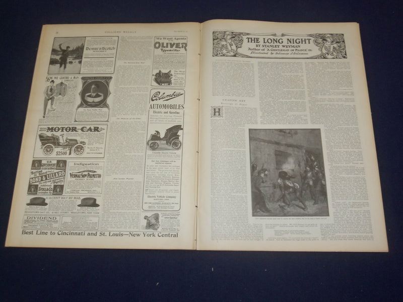 1903 JUNE 20 COLLIER'S MAGAZINE - NICE ILLUSTRATED WOMAN ON BOAT COVER - ST 6672