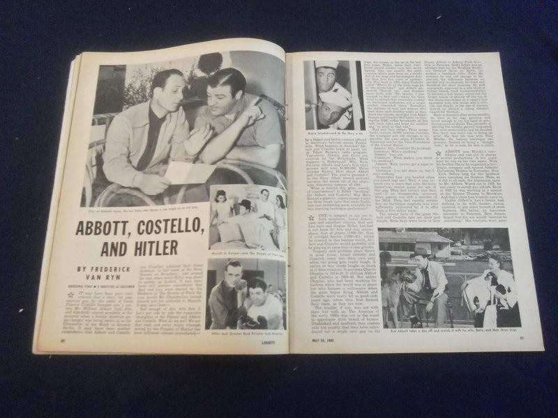 1942 MAY 23 LIBERTY MAGAZINE - ABBOTT, COSTELLO AND HITLER - B 4197L