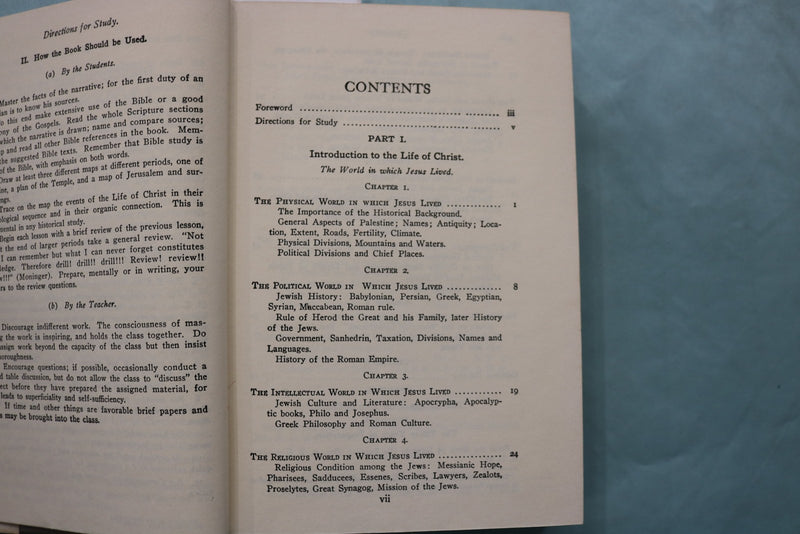 1950's THE MODERN STUDENT'S LIFE OF CHRIST HARDCOVER BOOK BY P. VOLLMER- KD 9636