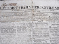 1819 & 1824 BOSTON PATRIOT NEWSPAPER LOT OF 2 - BALLARD & WRIGHT - NP 2740