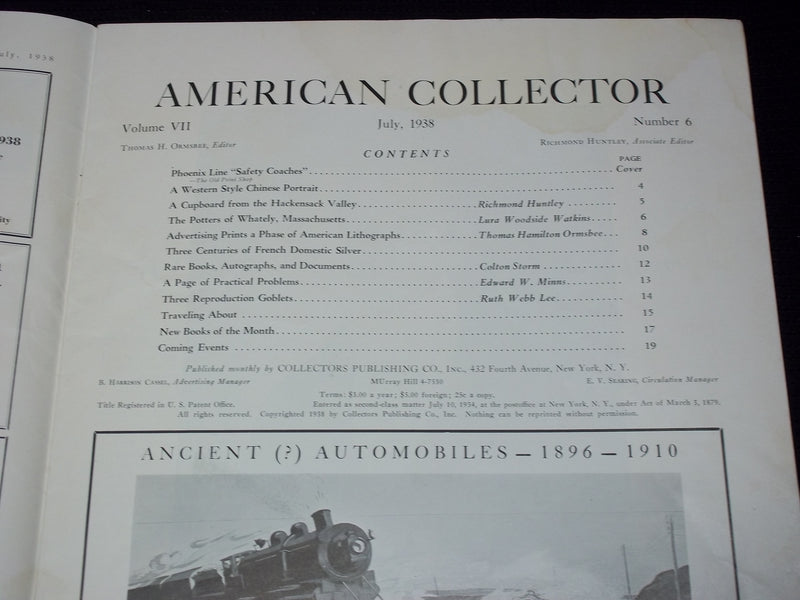1937-1942 AMERICAN COLLECTOR MAGAZINE LOT OF 5 ISSUES - O 2593C
