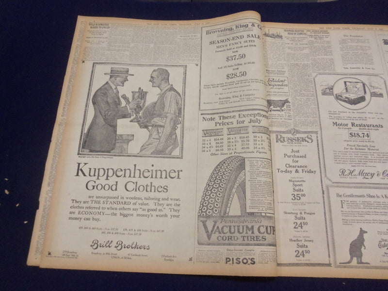 1920 JULY 8 NEW YORK TIMES - COX ASKS LOUISIANA TO RATIFY SUFFRAGE - NT 9324