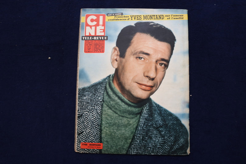 1959 MAY 15 CINE TELE-REVUE MAGAZINE -JEANNE MOREAU-YVES MONTAND COVER - E 22028