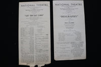 1934 NATIONAL THEATRE PROGRAMS - LOT OF 14 - K 2831