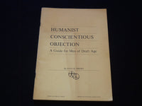 1971 HUMANIST CONSCIENTIOUS OBJECTION GUIDE FOR MEN OF DRAFT AGE - J 7371