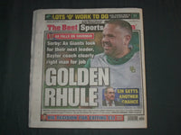 2019 DECEMBER 31 NEW YORK POST NEWSPAPER - NY GIANTS SHOULD HIRE MATT RUHLE