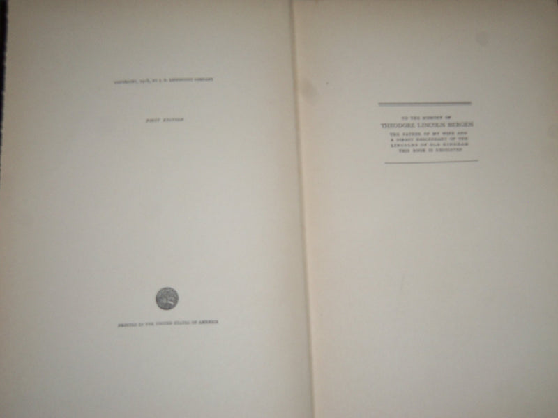 1928 IN THE LINCOLN COUNTRY BOOK BY REXFORD NEWCOMB - FIRST EDITION - KD 4429