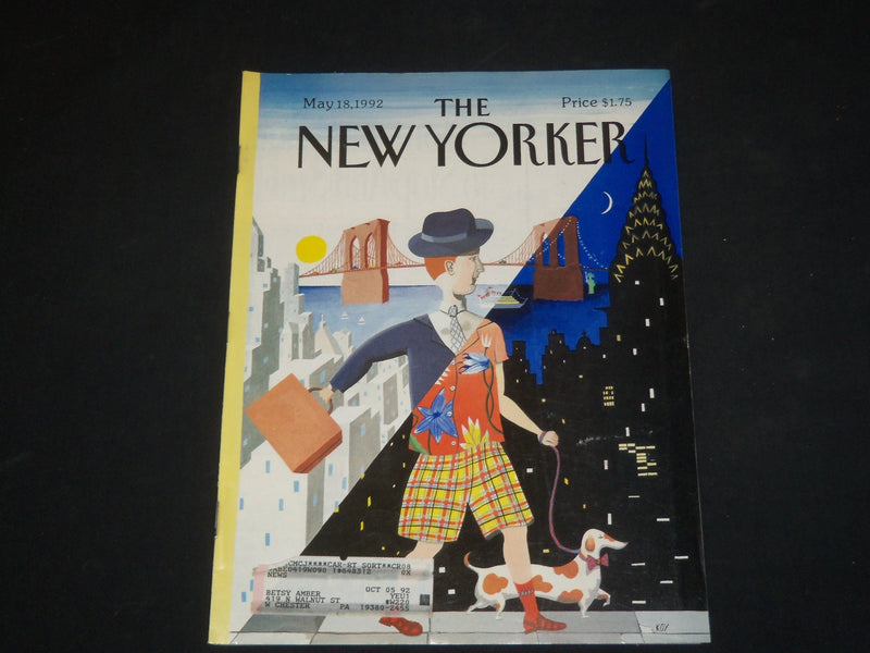 1992 MAY 18 THE NEW YORKER MAGAZINE - ILLUSTRATED COVER - NY 1534