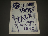 1940 YALE 35TH REUNION OF 1905 SOFTCOVER PROGRAM - J 2330