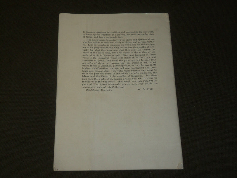 1926 JANUARY THE CURIOUS LEGEND OF LOUIS PHILLIPPE IN KENTUCKY BOOK - J 3558