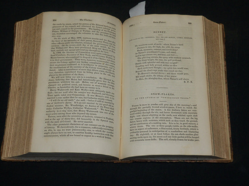 1837 UNITED STATES MAGAZINE & DEMOCRATIC REVIEW VOLUME - HAWTHORNE - KD 5932
