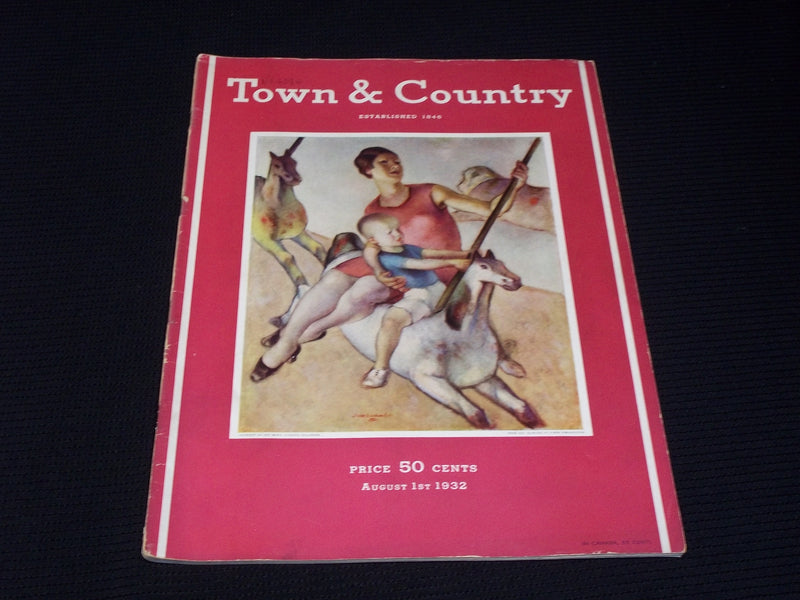 1932 AUGUST 1 TOWN & COUNTRY MAGAZINE - SIMKA SIMKHOVITCH FRONT COVER - E 2516