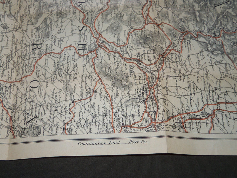 1800'S SCALE HALF AN INCH MAP OF SCOTLAND-EDINBURGH AND DISTRICT BOOK - J 3456