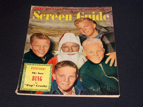 1949 DECEMBER SCREEN GUIDE MAGAZINE - BING CROSBY & SONS FRONT COVER - E 14797