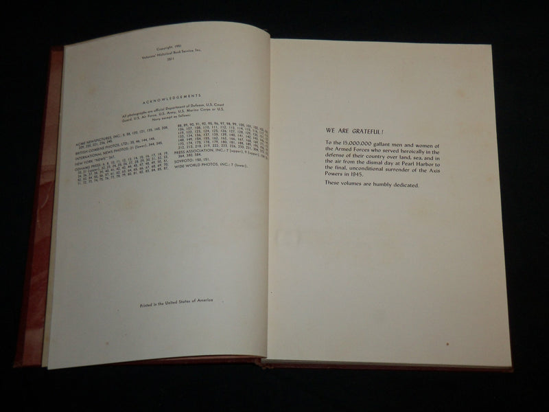 1951 PICTORIAL HISTORY OF WWII VOLUME 1 & 2 - MEMORIAL EDITIONS - KD 6809
