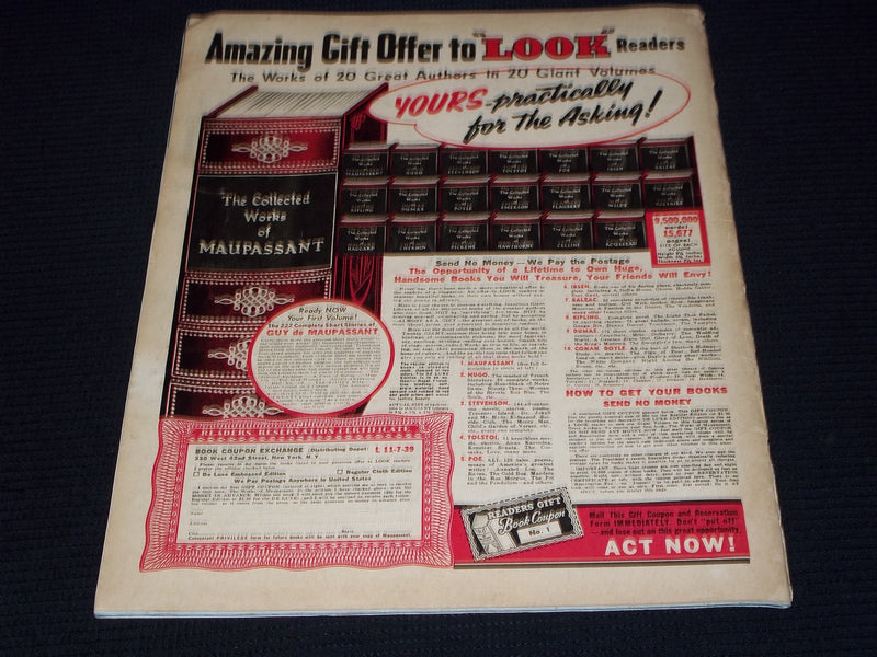 1939 NOVEMBER 7 LOOK MAGAZINE - BILL DE CORREVONT FRONT COVER - E 20382