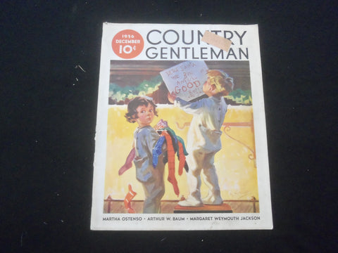 1936 DEC COUNTRY GENTLEMAN MAGAZINE - ILLUSTRATED COVER, STORIES & ADS - ST 734Q