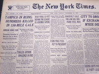 1933 SEPTEMBER 26 NEW YORK TIMES - TAMPICO IN RUINS HUNDRED KILLED - NT 5178
