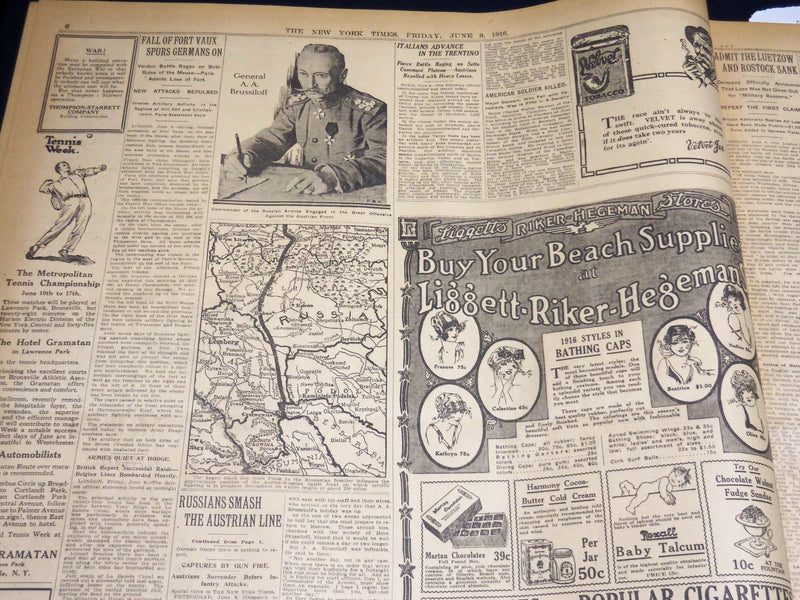 1916 JUNE 9 NEW YORK TIMES NEWSPAPER - TREND TO HUGHES GAINS MOMENTUM - NT 8609