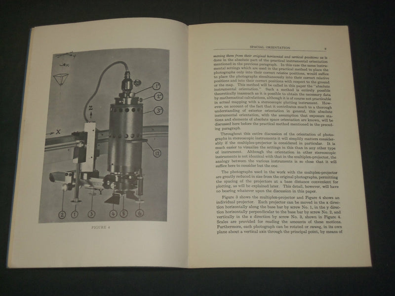 1936 THE SPACIAL ORIENTATION OF AERIAL PHOTOGRAPHS BOOK BY EARL CHURCH - J 5937