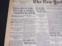 1928 SEPTEMBER 20 NEW YORK TIMES - FLORIDA DEAD PUT AT 400 - NT 6919