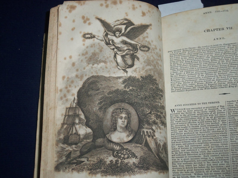 1829 THE HISTORY OF ENGLAND BOOK BY T. SMOLLETT MD - GREAT INFORMATION - KD 2372
