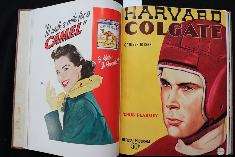 1952 HARVARD FOOTBALL PROGRAMS - BOUND VOLUME - KD 9570