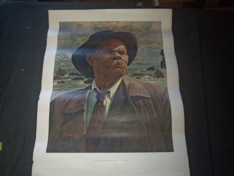 1953 ALEXEY MAKSIMOVICH GORKY ILLUSTRATED POSTER