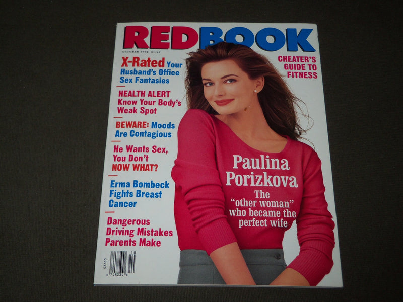 1992 OCTOBER REDBOOK MAGAZINE - PAULINA PORIZKOVA COVER - B 3092