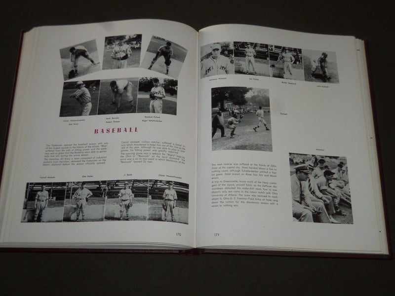 1945 THE RECENSIO MIAMI UNIVERSTIY YEARBOOK -SID GILLMAN FOOTBALL COACH- YB 1035