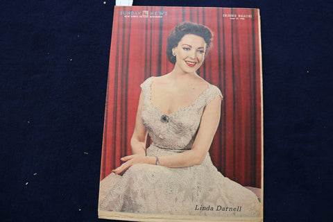 1956 JUNE 17 SUNDAY NEWS COLOROTO MAGAZINE - LINDA DARNELL - PHILLIES - E 22791