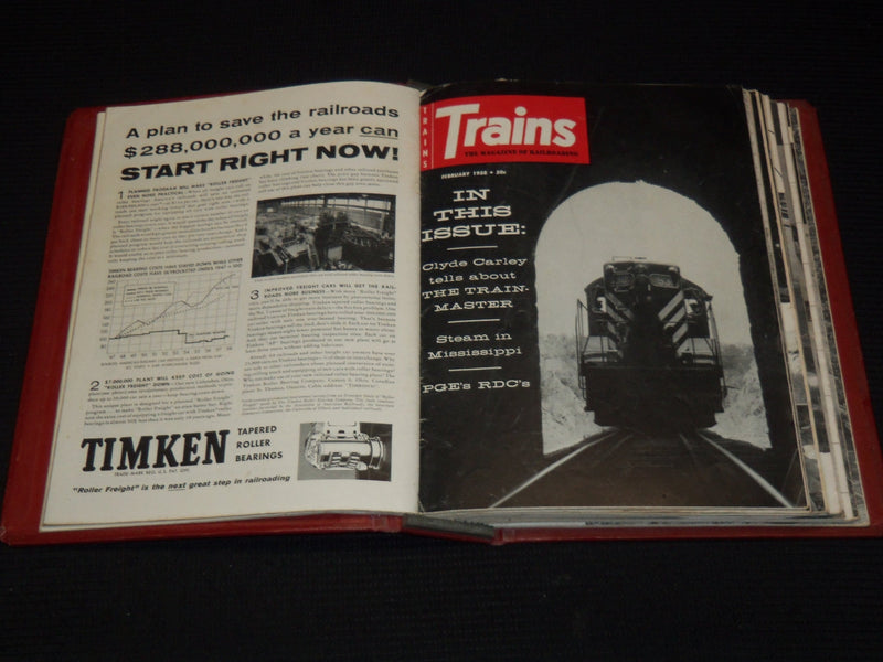 1958 TRAINS MAGAZINES BOUND VOLUME LOT OF 11 ISSUES - NICE COVERS - KD 2133A