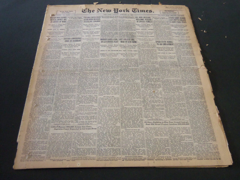 1928 FEBRUARY 21 NEW YORK TIMES - NEW ORLEANS WELCOMES WALKER - NT 6465