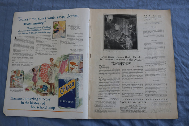 1926 AUGUST MCCALL'S MAGAZINE - BEAUTIFUL NEYSA MCMEIN COVER - SP 4785R