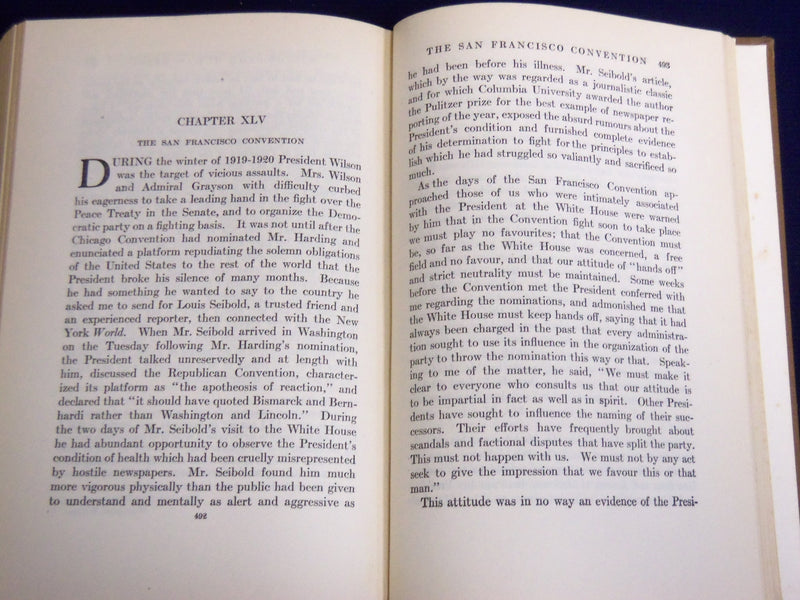 1921 WOODROW WILSON AS I KNOW HIM HARDCOVER BOOK BY JOSEPH TUMULTY - KD 3867H