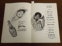 1954 CASINO DE PARIS FRENCH THEATRE PROGRAM W/ TICKET STUB - K 1089