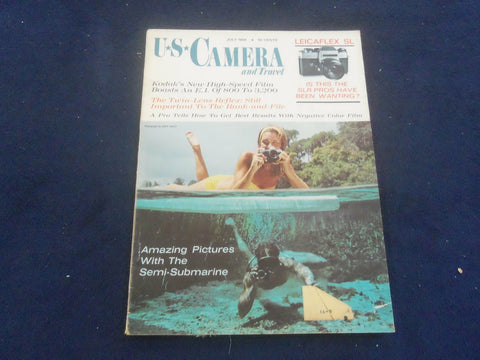 1968 JULY U.S CAMERA AND TRAVEL MAGAZINE- PICTURES WITH SEMI-SUBMARINE- SP 4714D
