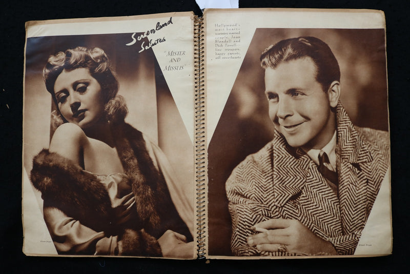 1930'S MOVIE STARS SCRAPBOOK, LOADED - GINGER ROGERS - HUMPHREY BOGART - E 24900