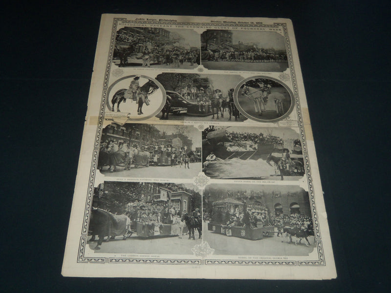 1908 OCTOBER 18 PHILADELPHIA LEDGER PICTURE SECTION - FOUNDERS WEEK - NT 7387