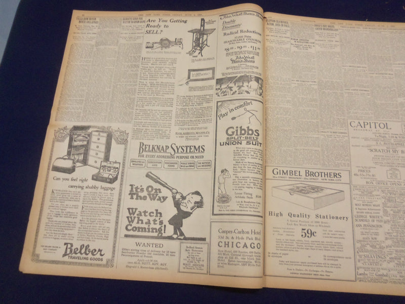1920 JUNE 4 NEW YORK TIMES - CHICAGO CROWDS CHEER JOHNSON - NT 9104