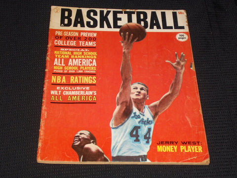 1963 BASKETBALL MAGAZINE - JERRY WEST MONEY PLAYER FRONT COVER - E 3601