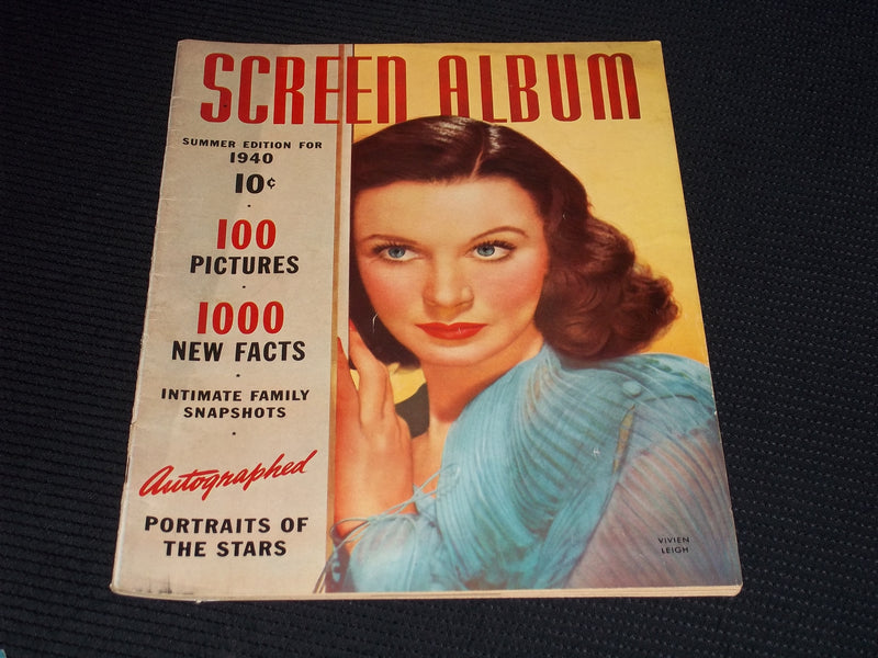 1940 SUMMER SCREEN ALBUM MAGAZINE - VIVIEN LEIGH FRONT COVER - E 16496