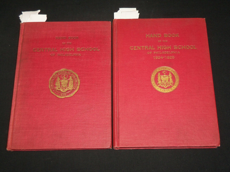 1922-1925 CENTRAL HIGH SCHOOL OF PHILADELPHIA HANDBOOKS LOT OF 2 - KD 6326
